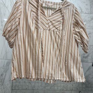 Striped V-Neck Women's Top